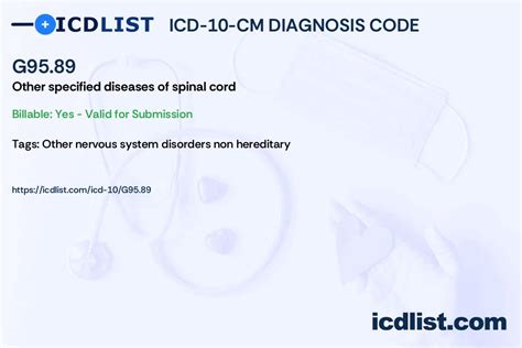 2024 ICD-10-CM Diagnosis Code G95.89 - ICD10Data.com