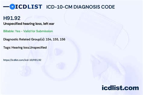 2024 ICD-10-CM Diagnosis Code H93.92: Unspecified disorder of …