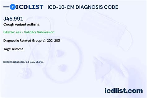 2024 ICD-10-CM Diagnosis Code J45.991: Cough variant …