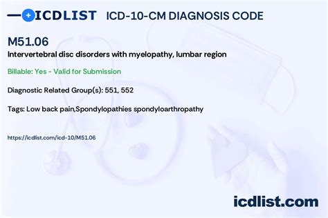 2024 ICD-10-CM Diagnosis Code M51.06 - ICD10Data.com