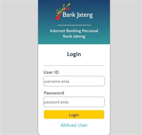 Ibanking bank jateng personal  Selain lebih simple, hal ini sangat membantu masyarakat untuk mendapatkan layanan keuangan dengan mudah