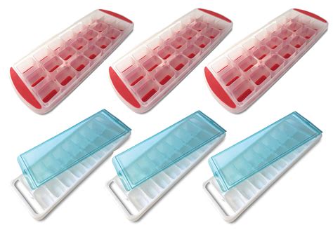 Burfocus Ice Cube Tray with Lid and Bin, Ice Trays Ice Maker for