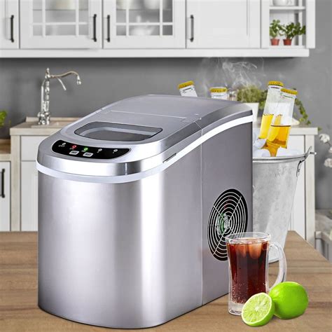 Igloo Automatic Ice Maker, Self- Cleaning, Countertop Size, 26 Pounds in 24  Hours,9 Large or Small Ice Cubes in 7 Minutes,LED Control Panel, Scoop  Included, for Water Bottles,Mixed Drinks,Black
