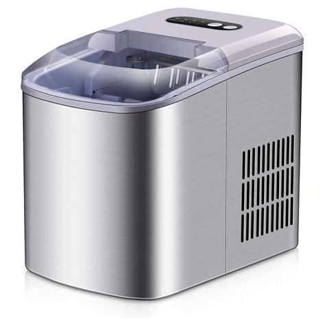 Nugget Ice Makers Countertop, Pebble Ice Maker Machine with Self-Cleaning,  45lbs/24H, Stainless Steel Housing, Pellet Ice Maker with 2.5qt Water