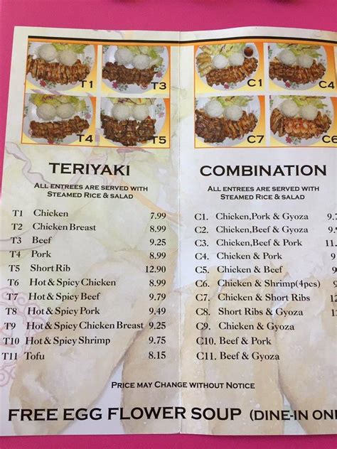 Ichi teriyaki 26 menu  Unclaimed