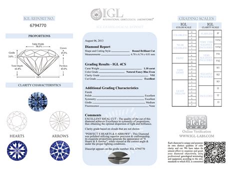 Igl diamonds  Color grade: H-I