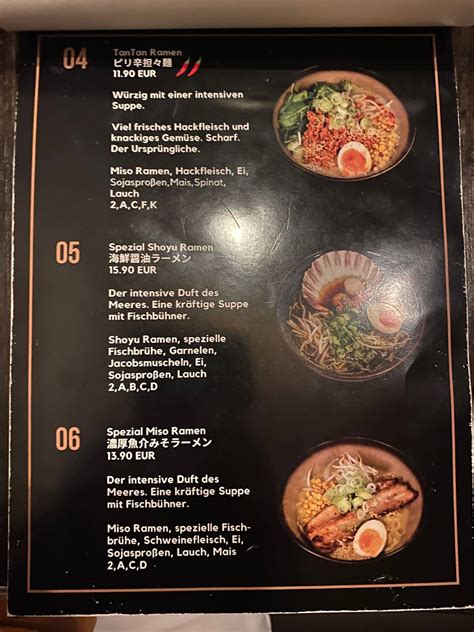 Iimori ramen menu  Cool