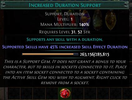 Increased duration support  Increased Duration Support Supports any skill with a duration