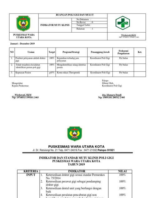 Indikator mutu pelayanan poli gigi mendapatkan pelayanan, jumlah kunjungan yang dibatasi, letak pendaftaran dan poli gigi yang dirasakan jauh serta alur petunjuk arah yang membingunkan pasien