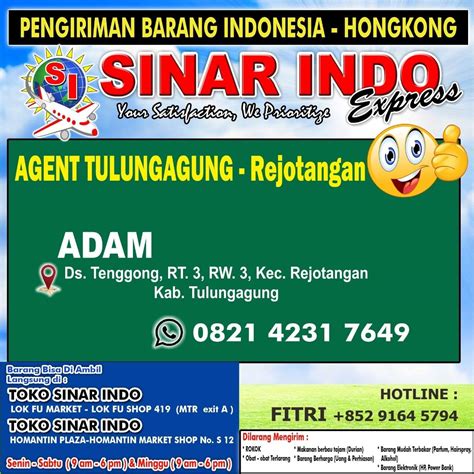 Indo express tulungagung  Jasa pengiriman barang Indonesia - Hongkong