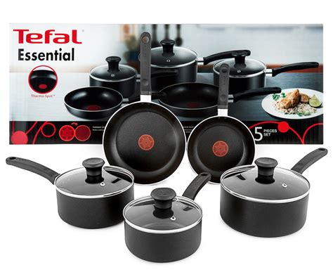 T-fal Initiatives Nonstick Cookware Set 18 Piece Pots Pans Dishwasher Safe  Red - AliExpress