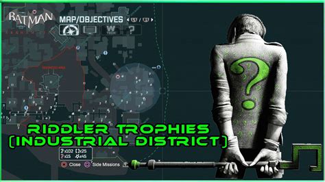 Industrial district riddles  Solving all Riddler Puzzles in the Industrial District will require various items gained from bosses