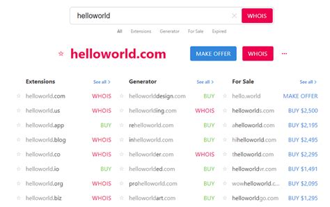 Instant domain name check 95 per mailbox per year