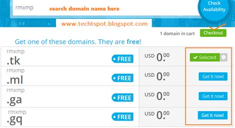 Instant domains  Red results mean that the name is taken