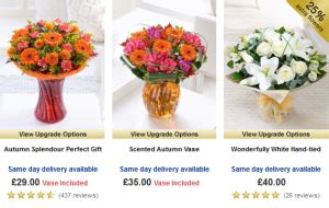Interflora same day delivery cost USD 22