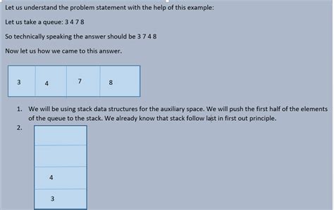 Interleave the first half of the queue The basic operations of a queue include: Enqueue: Add an element to the back of the queue