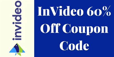 Invideo 60% off coupon  Tap offer