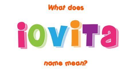 Iovita name meaning Explore the origin, meaning, and popularity of the girl name, Jovita, with Mom