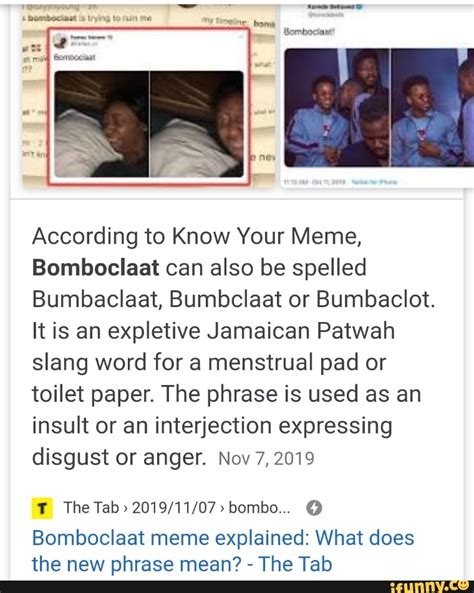 Is bumbaclart a slur  A Member Of The STANDS4 Network