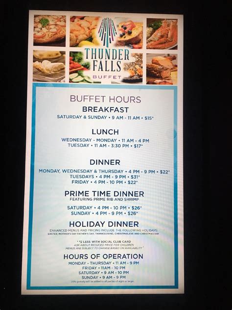 Is thunder falls buffet open today Because this information is wildly incorrect