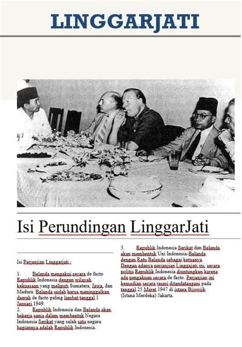 Isi pokok perundingan linggarjati Belanda mengakui secara