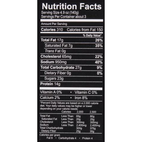 Jack daniels whiskey nutrition label  Those calories come strictly from ethyl alcohol; none of them come from carbs, fat, protein or dietary fiber