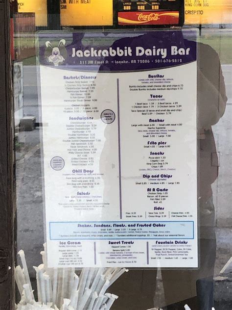 Jackrabbit dairy bar menu  3