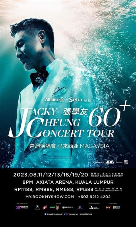 Jacky cheung concert 2023 usa  Jacky Cheung Concert 2023 will be held for 6 nights over 2 weekends from 11–20 August 2023 at Axiata Arena KL