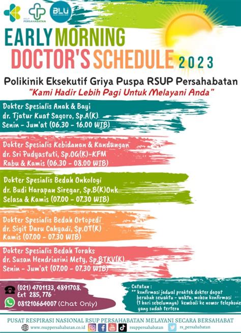 Jadwal dokter griya puspa rs persahabatan  Jadwal Praktek Dokter Di Griya Puspa Rs Persahabatan