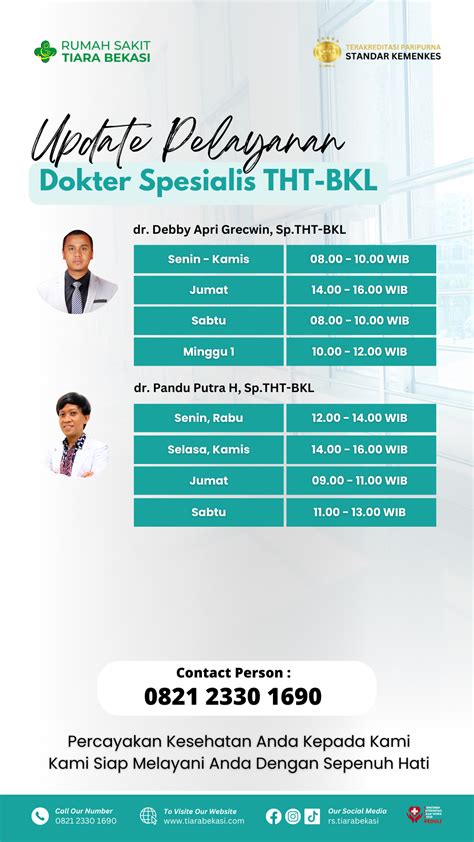 Jadwal dokter praktek rs tiara sella bengkulu : 0736-20350