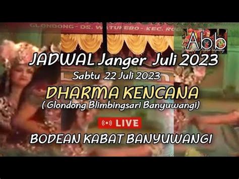 Jadwal janger sastra dewa juli 2023  1