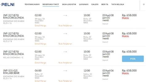 Jadwal kapal pelni jakarta ambon september 2023 Jadwal KM Bukit Raya, rute Jakarta – Natuna – Surabaya – Natuna – Jakarta, bertambah 2 voyage sekaligus, periode 3 September 2023 – 1 Oktober 2023