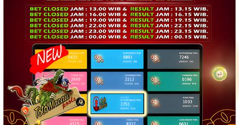 Jadwal macau 4d  Jadwal Keluaran Togel seluruh pasaran