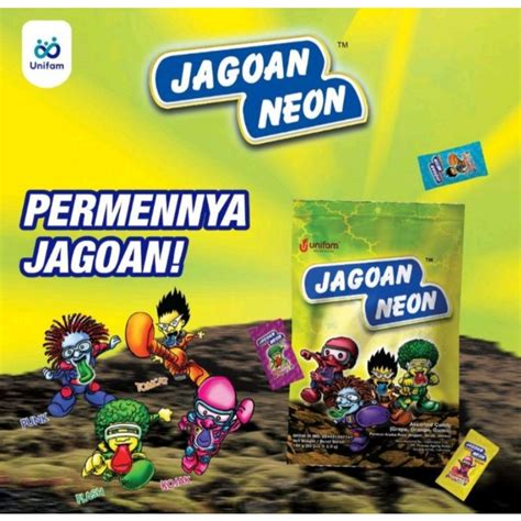 Jagoan neon binor  Permen Jagoan Neon Lolipop 4 pcs Permen Jadul Rp2