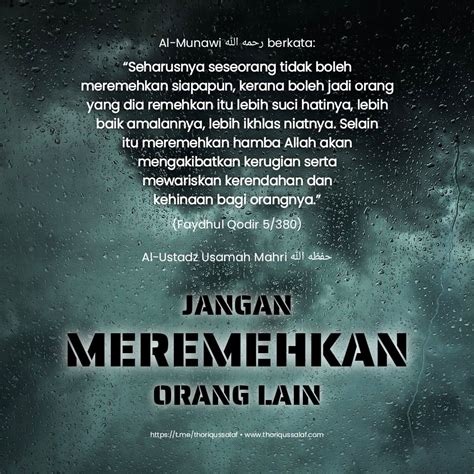 Jangan pernah meremehkan orang lain  jangan dengarkan kata orang lain jangan menyerah