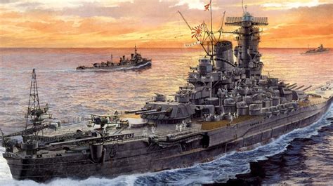 Japanese battleship escort  by Robert Farley L