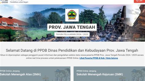 Jateng siap ppdb  Pada hari pertama pendaftaran hingga pukul 15