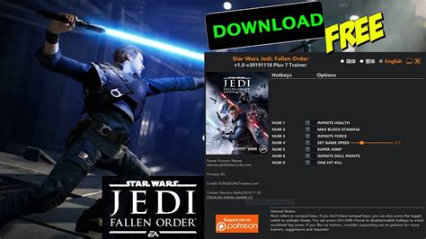 Jedi fallen order trainer 2020 (+1 Trainer) [Cheat Happens] Star Wars Jedi: Fallen Order v1