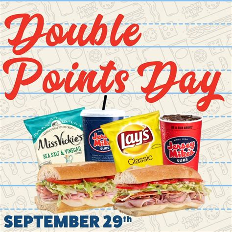 Jersey mike's points balance  144 points for a FREE GIANT size sub