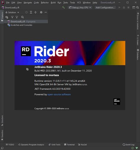 Jetbrains rider   mod NET CLI