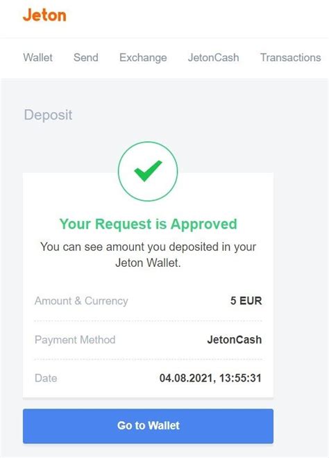 Jeton voucher  To top up your Jeton Wallet balance: Log in to your Jeton account online or in the app