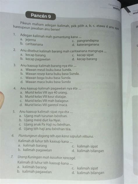 Jieun kalimah make kecap pinilih  jieun kalimah wawaran jeung kalimah pananya! (masing masing 2 kalimah) 18