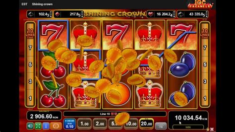 Jocuri ca la aparate shining crown  Obiectivul jocului este, ca și la majoritatea aparatelor slot, de a aranja cât mai multe simboluri identice