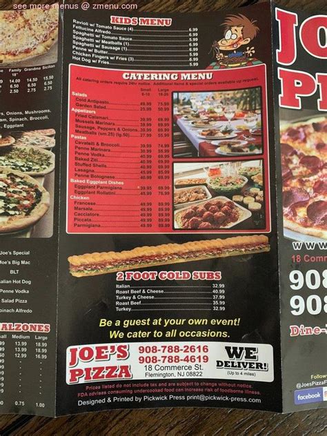 Joe's pizza flemington  Visit Joe's Pizza at 346 Union Ave, Holbrook, NY 11741