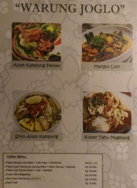 Joglo nartoatmojo menu  3