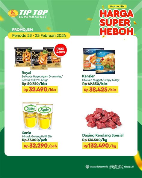 Jsm tip top  Promo JSM TIP TOP Supermarket 1 - 4 Juni 2023