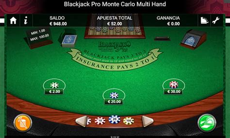 Jugar gratis blackjack pro monte carlo multihand usp