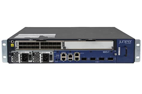 Juniper mx5-t datasheet 56 Tbps of system capacity in one-third of a standard telco rack, with support for high-density 10GbE, 40GbE, and 100GbE interfaces, as well as legacy SONET/SDH, ATM, and PDH connectivity