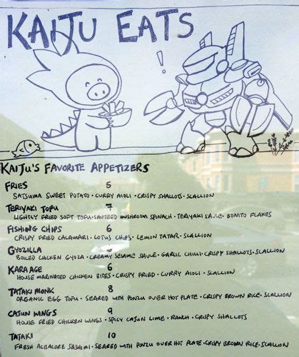 Kaiju eats menu  Waldo Thai