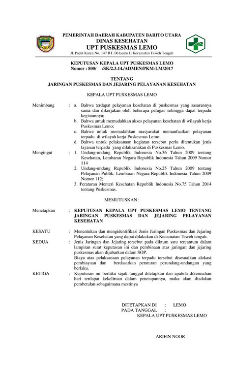 Kak pembinaan jejaring dan jaringan puskesmas 1